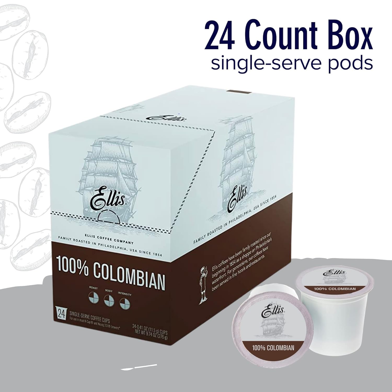 24-Count Single Serve Cups – 100% Colombian