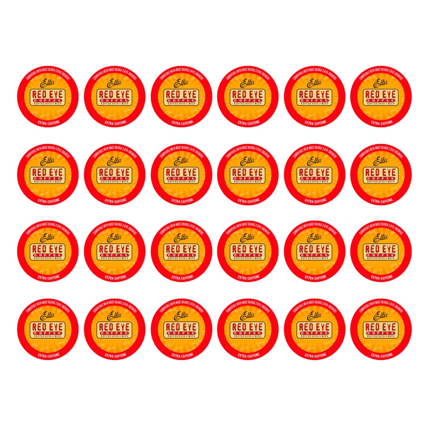 24-Count Single Serve Cups – Red Eye (Double Caffeine)