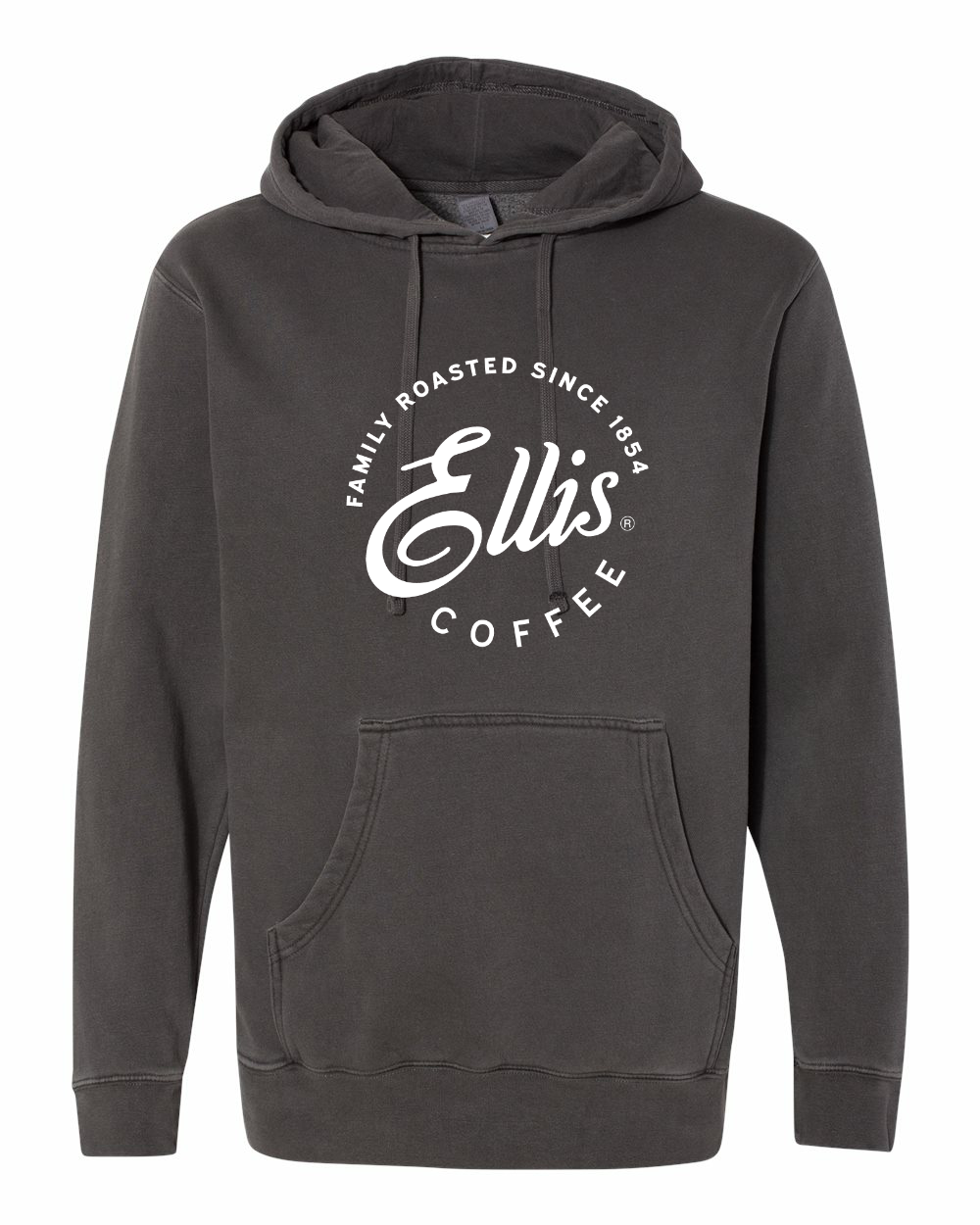 Ellis Logo'd Unisex Cotton Hoodie – Gray