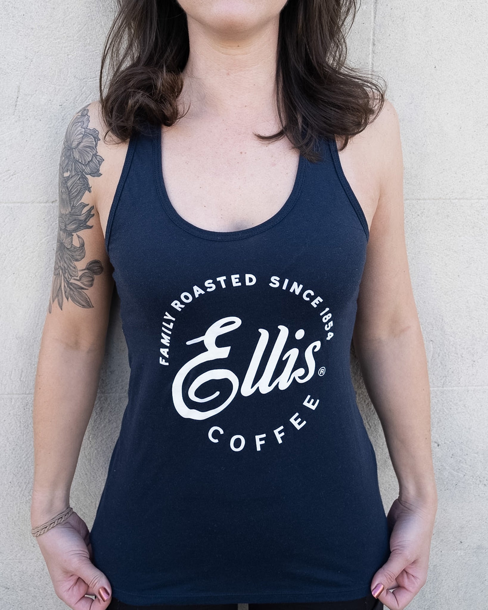 Ms. Ellis Racerback Tank – Navy