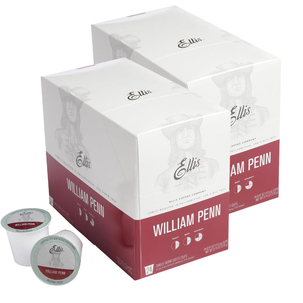 48-Count Single Serve Cups – William Penn 2-Box Bundle